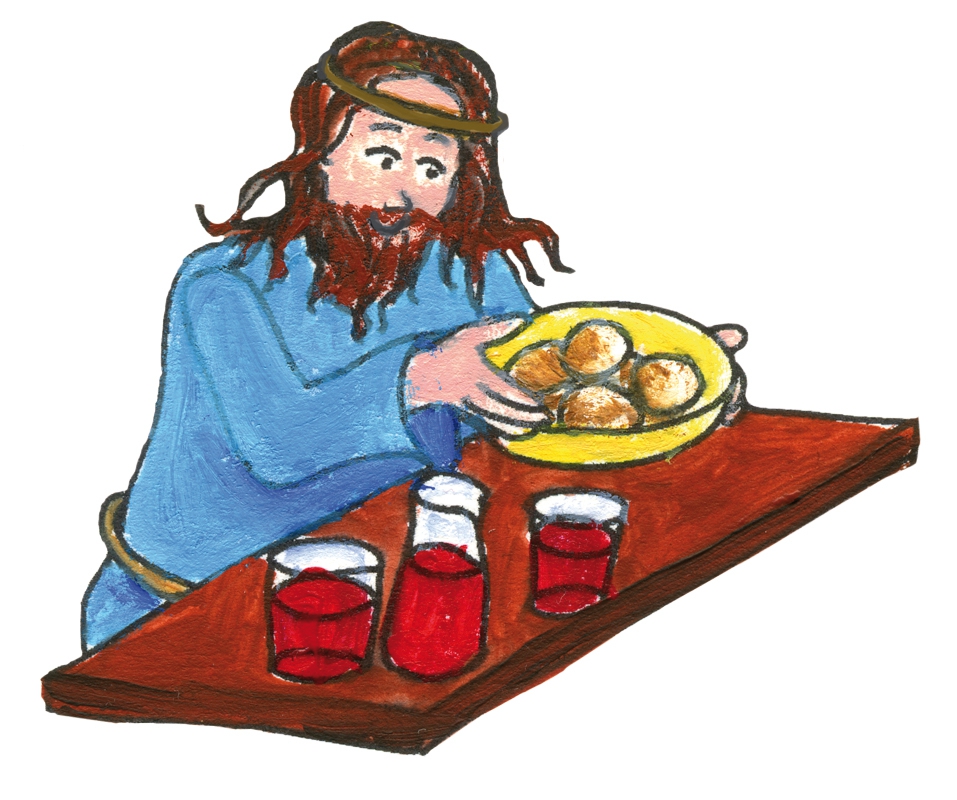 Jesus beim letzten Abendmahl